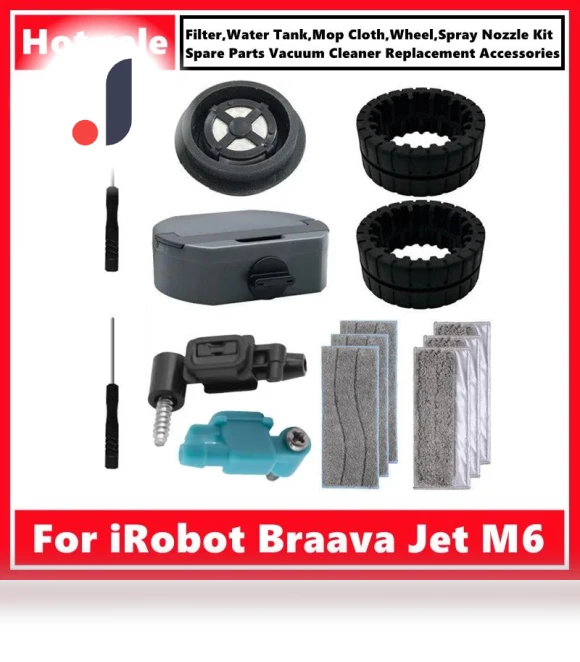 Filter, Water Tank, Mop Cloth, Wheel, Spray Nozzle Accessories Kit — Parts & Accessories, Shunxinruyi