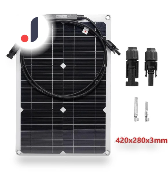 Flexible Solar Panel with Power Bank — Solar Chargers, Stone Home