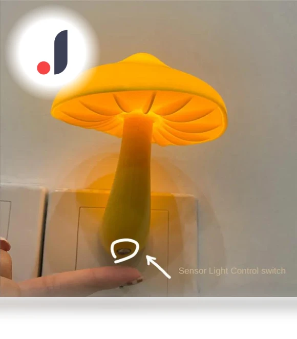 LED Night Light Mushroom Wall Lamp — Night Lights, Good Household Items