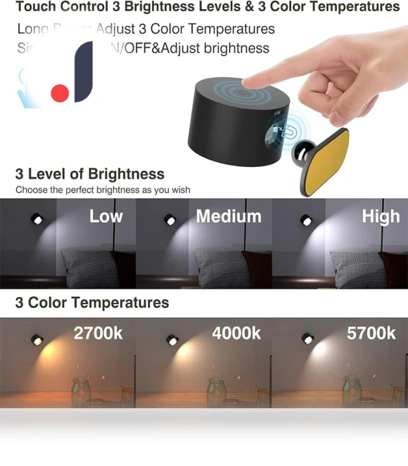 LED Wall Light with Touch Control — Wall Lighting, Rainbow Rain