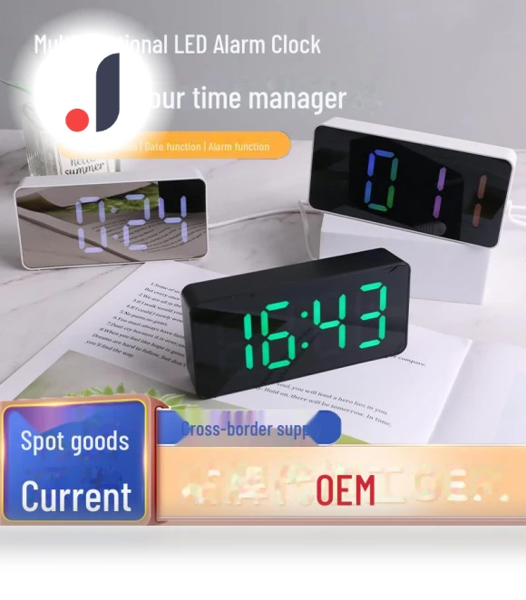 RGB Mirror Alarm Clock — Alarms & Clocks, AI Supermarket