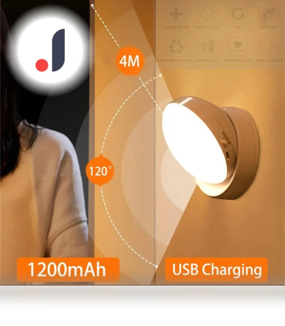 Rotatable Wireless Motion Sensor Night Light — Night Lights, QiaoTan
