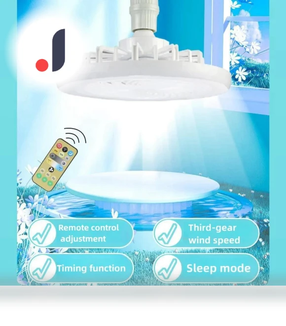 Smart Ceiling Fan 3-in-1 with Remote Control and E27 Base — Ceiling Fan Wall Controls, Build My Home