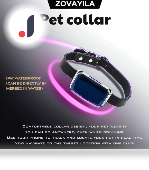 Smart GPS Pet Tracker Collar — Trackers, ZOVAYILA