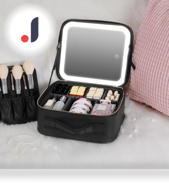 Smart LED Cosmetic Case with Mirror — Cosmetic Cases, Home Textile Home Decoration