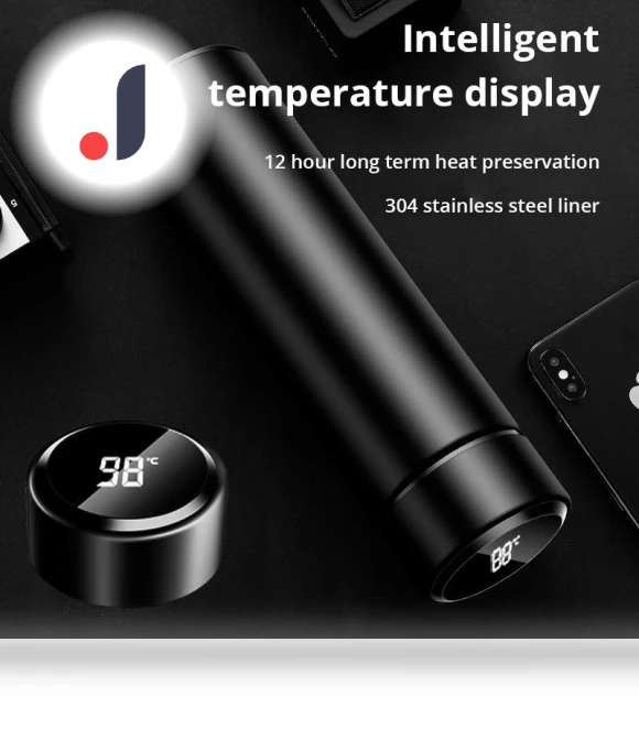 Smart Thermos with Temperature Display — Beverage Warmers, Home Of Auto Parts