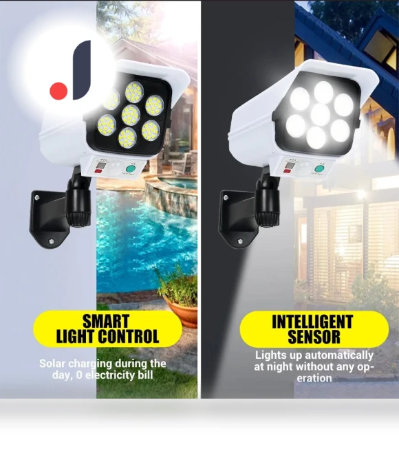 Solar-Powered LED Wall Lights — Outdoor Security & Flood Lighting, KITCHEN-MALL