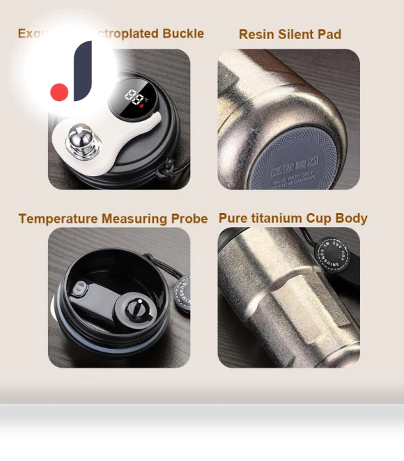 Titanium Thermos with Smart Display — Beverage Warmers, Cozy Cottage-Relax