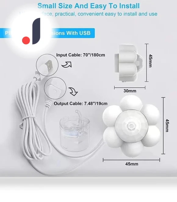Universal USB Motion Sensor Fountain for Pets — Fountains, Luminaire Lighting Mall