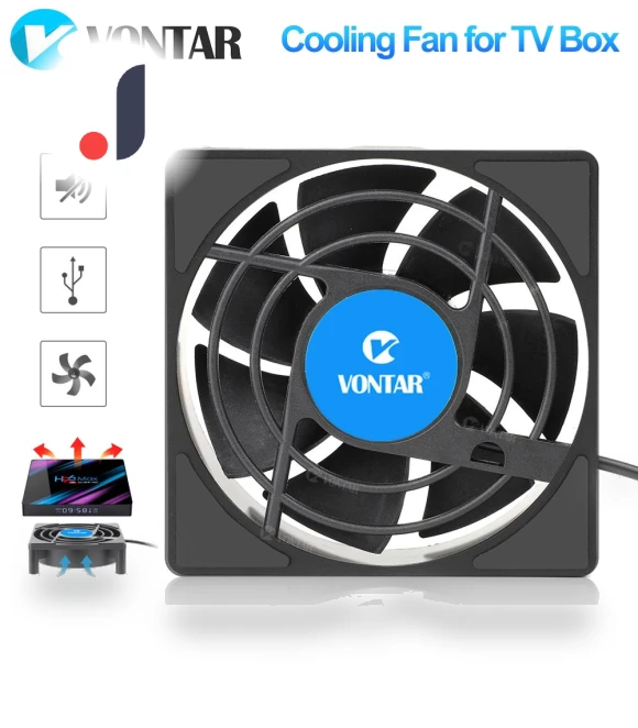 USB Cooling Fan for Android TV Box — Cooling Pads & Fans, Blackin
