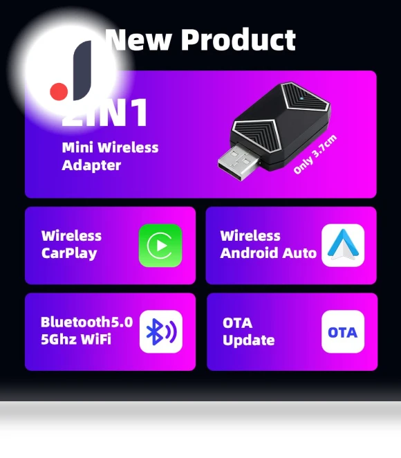 Wireless CarPlay Android Auto AI Box Adapter — Car Accessories & Gadgets, Auto Home Solutions