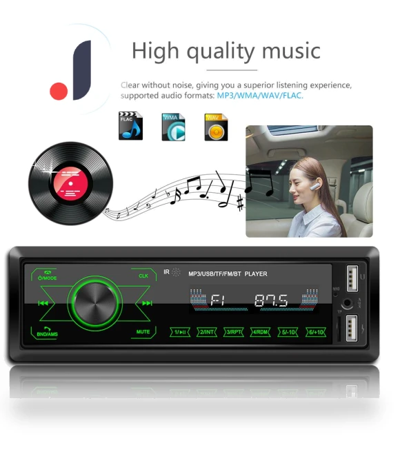 1 Din Bluetooth Car Stereo Radio Player — Stereo Receivers, JOHO