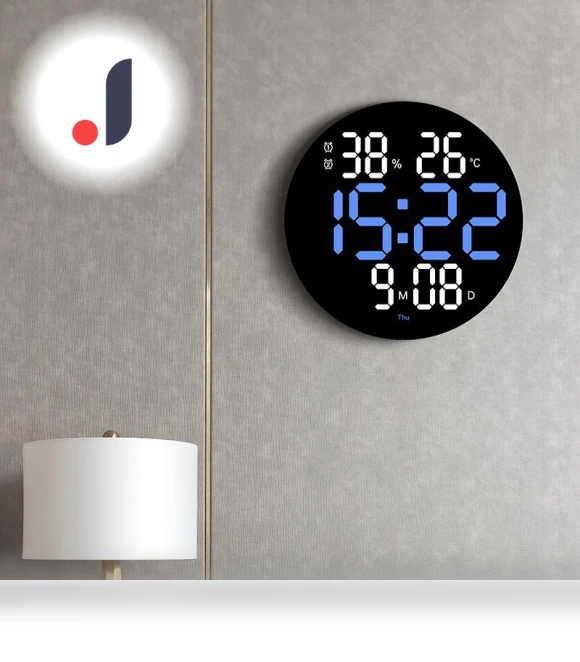 10-inch LED Round Alarm Clock — Clocks, Rainbow Rain