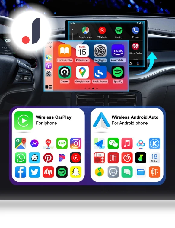 2 in 1 CarPlay and Android Auto Mini Ai Box — Phone Accessories, JOHO - CarGear