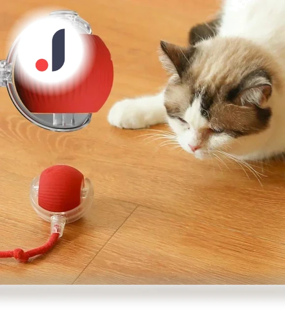 Automatic Rolling Ball Toy with Fake Tail — Cat Playthings, RuJia Home Decor