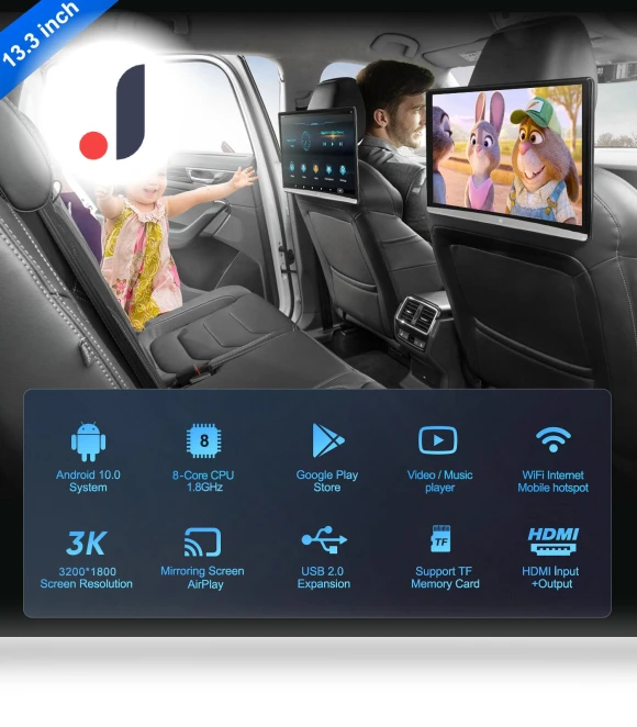 Car Headrest TV — Stereo Receivers, JOHO