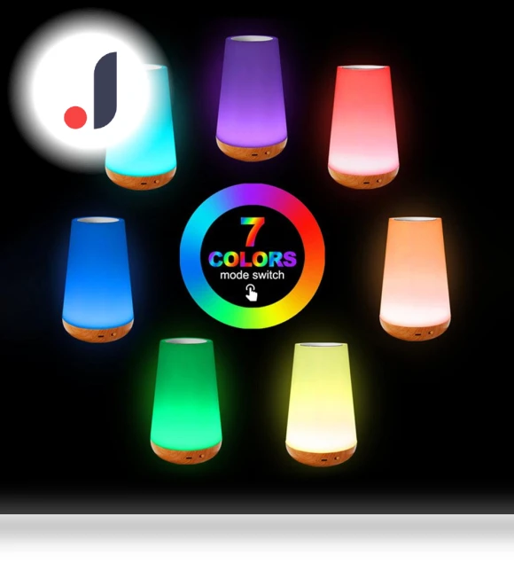 Creative Wooden Touch Remote Control with Colorful Atmosphere — Desk & Table Lighting, Good Household Items