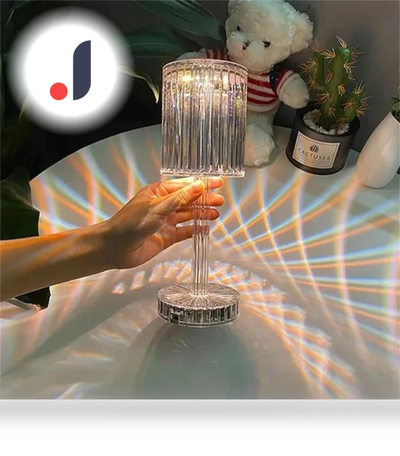 Crystal Table Lamp — Overhead Lighting, Seahorse Home