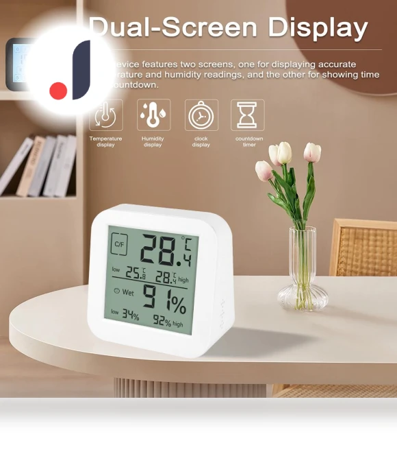 Digital Hygro-Thermometer with Touchscreen — Home Climate Control, IKEA Supermarket