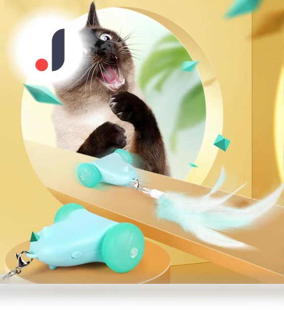 Electric Feather Wand Cat Toy — Cat Playthings, Pet family bucket
