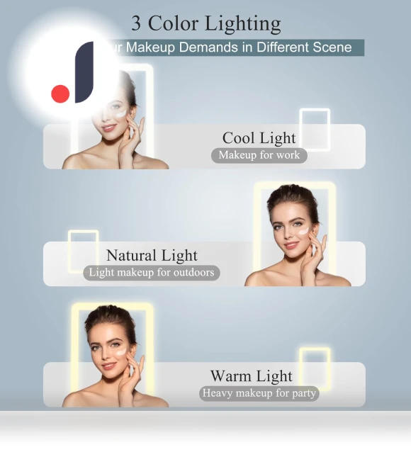 Folding Travel Makeup Mirror with LED Lighting — Compact & Travel, AE Selection