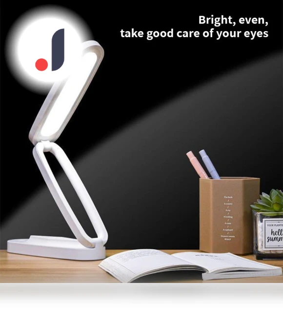 LED Foldable Desk Lamp with 3 Dimming Levels — Study & Desk Lighting, Rainbow Rain