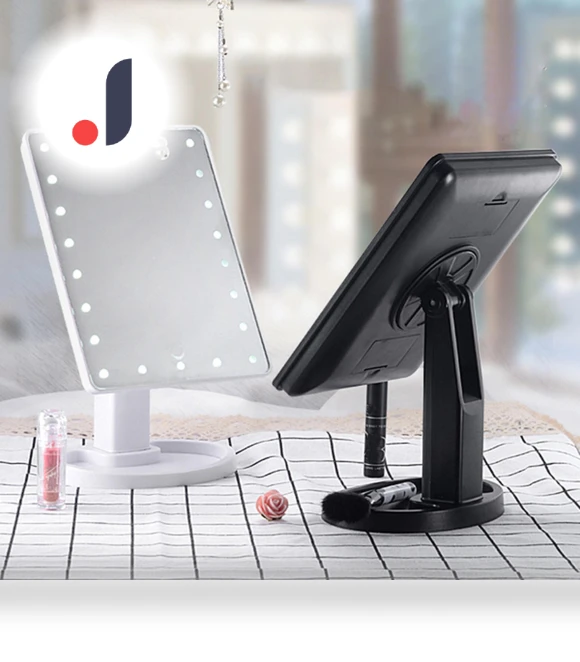 Polished LED Makeup Mirror — Handheld, Build My Home