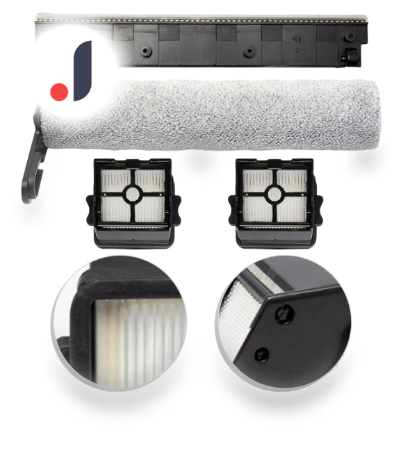 Replacement Brush and Filter Set — Vacuum Attachments, Robot Sweeping Accessories