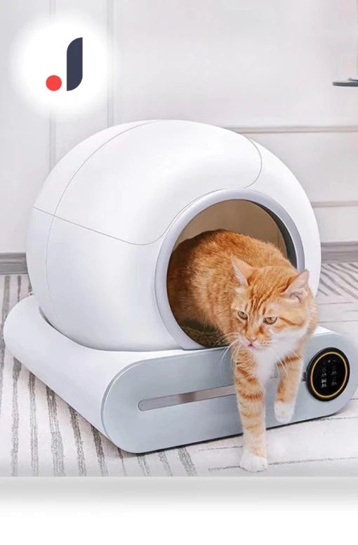 Self-Cleaning Automatic Cat Litter Box — Waste Bins, Rainbow Rain