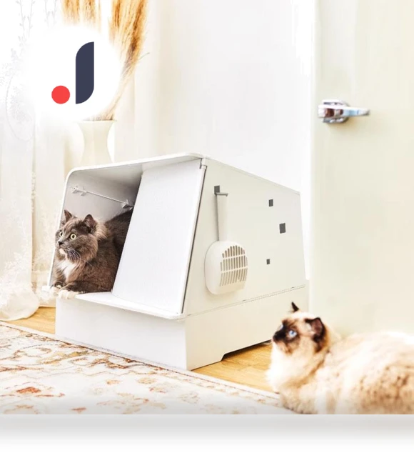 Smart Cat Litter Box — Waste Bins, Rainbow Rain