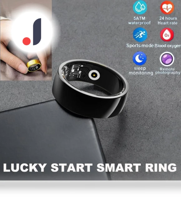 Smart Ring with Charging Case — Smart Rings, Lucky Start Smart watch