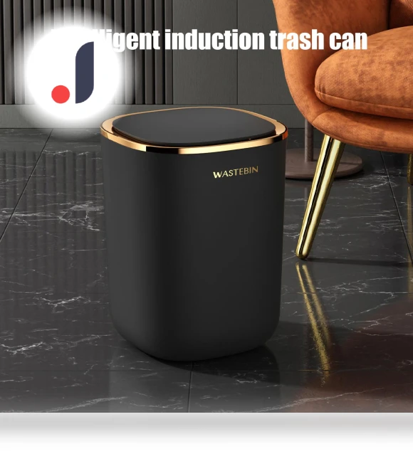 Smart Sensor Bathroom Trash Can — Kitchen Cans, Simple and warm