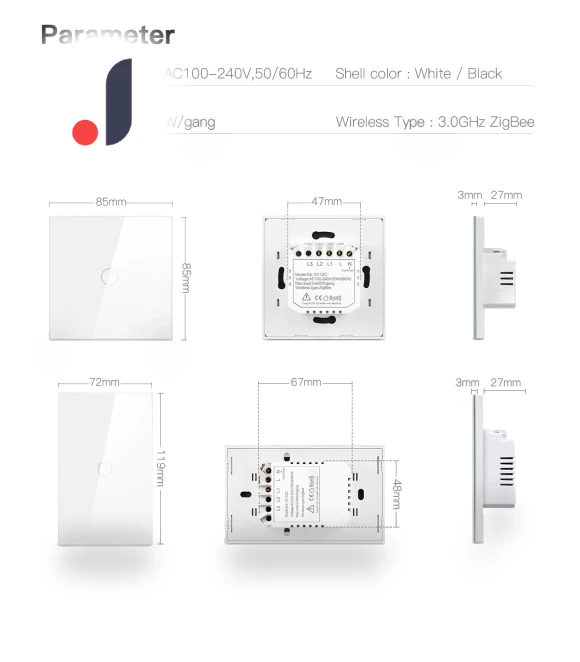 Smart Touch Wall Switch — Dimmer Switches, Explorer Outdoors