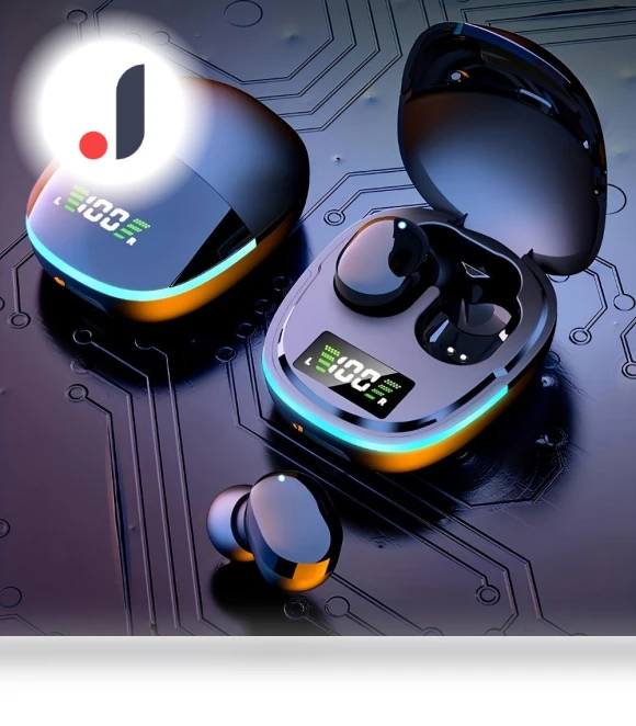 Wireless Touch Headset with LED Display — In-Ear Headphones, JR-Studio