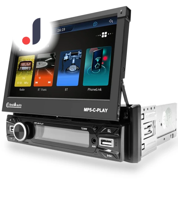 7-inch Wireless Android Auto CarPlay 1Din Video Multimedia MP5 Player — Stereo Receivers, JOHO