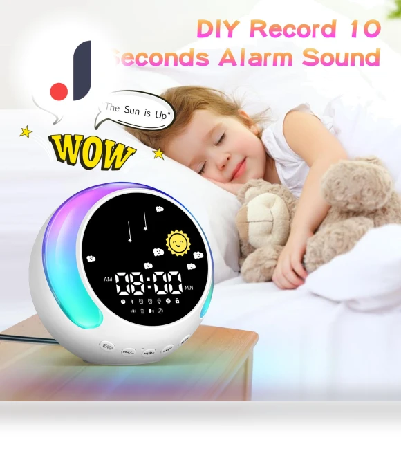 Bluetooth Alarm Clock Speaker with Touch Night Light — Sleep Soothers, Exquisite goods home furnishing