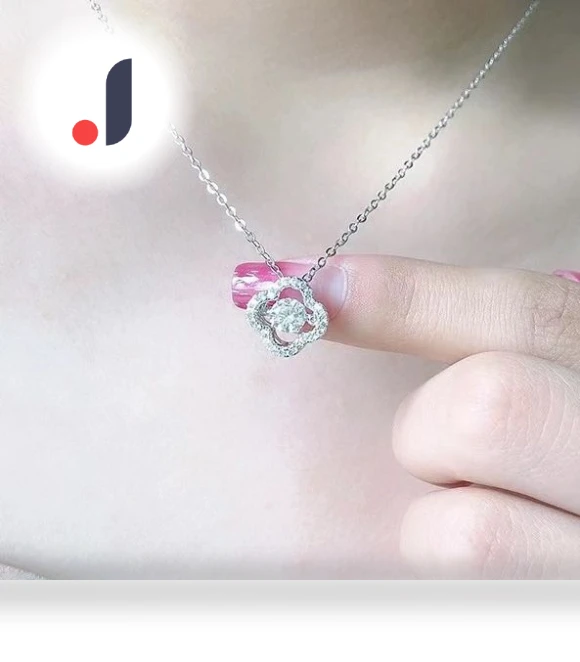 Four-Leaf Clover Moissanite Necklace — Smart Jewelry, JEWEL HOME