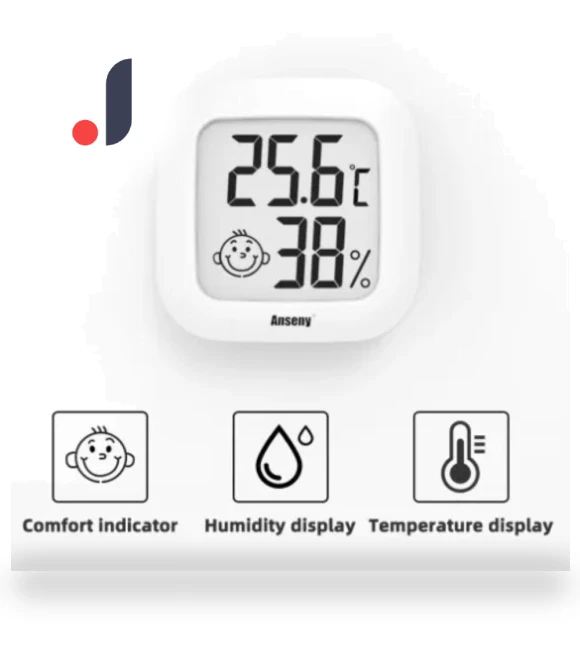 LCD Digital Thermometer Hygrometer — Home Climate Control, Technology Convenience