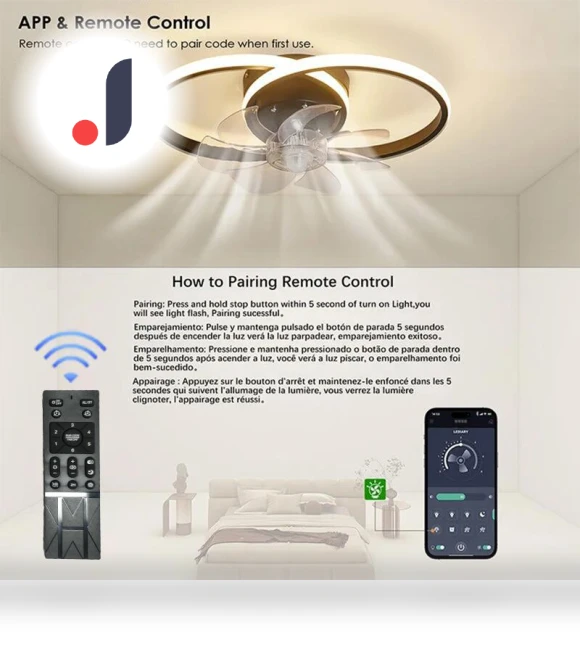 Modern Smart Ceiling Fan with Light — Ceiling Fans & Accessories, Comfort Homeware