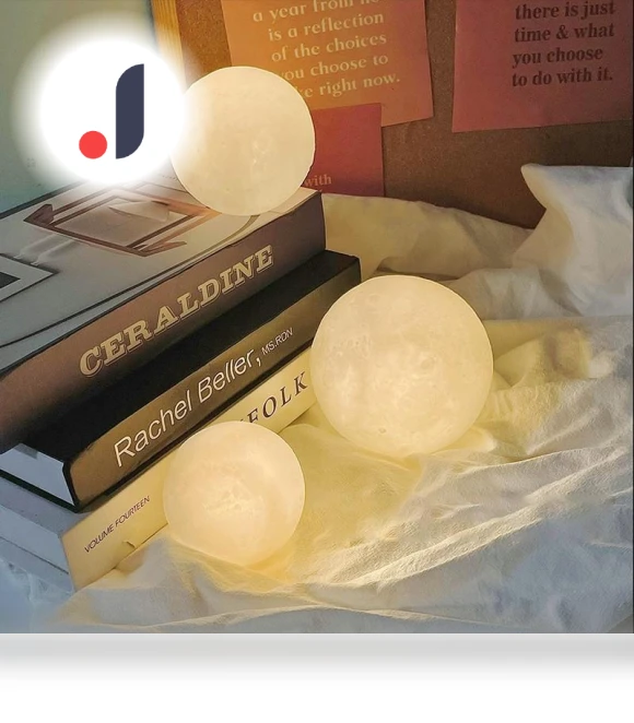 Rechargeable Moon Lamp with 3D Print — Creative Lighting Solutions, Homedepot