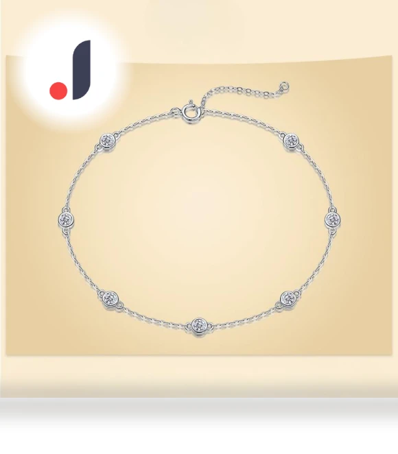 Silver Smart Bubble Bracelet with Moissanite — Smart Jewelry, JEWEL HOME