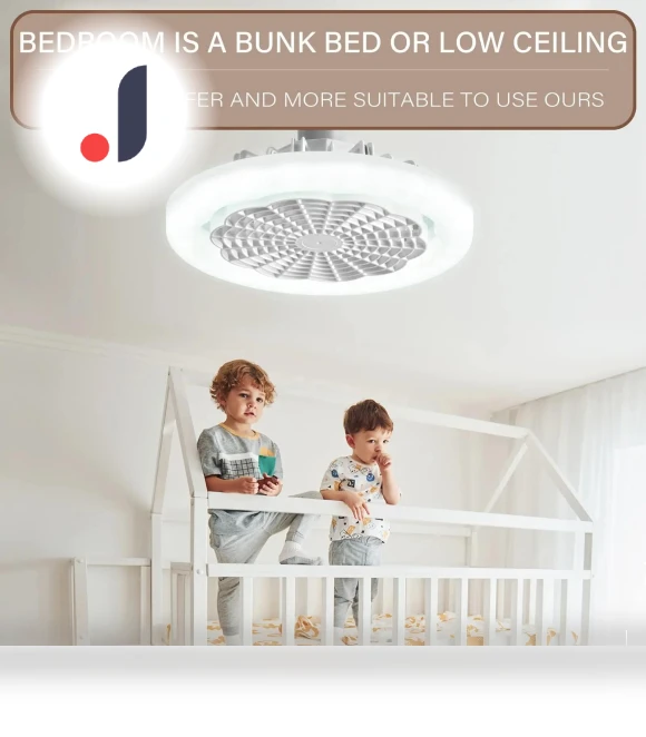 Smart Silent Ceiling Fan with Light and Remote Control — Ceiling Fans, Luminaire Lighting Mall