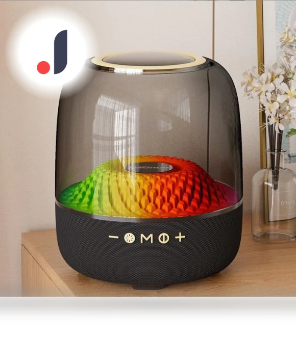 Transparent Glass Bluetooth Speaker — Portable Audio, Smarter than future