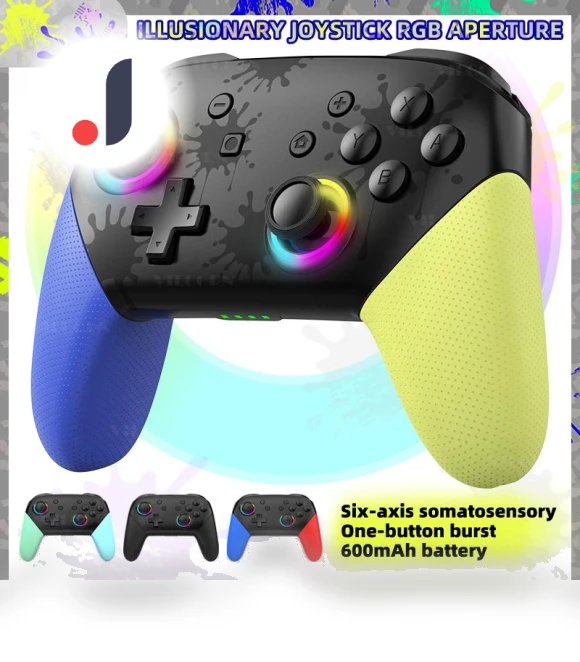 Wireless Gamepad with RGB Backlight — Gaming Controllers, VILCORN