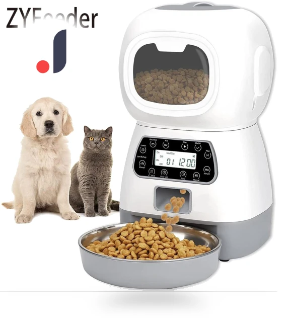 Automatic Pet Feeder with Stainless Steel Bowl — Feeders, Build My Home