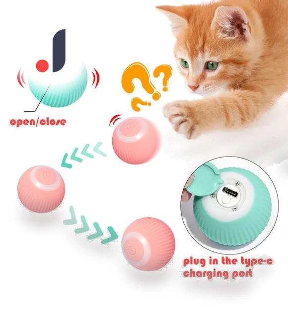 Automatic Rolling Ball Cat Toy — Cat Playthings, Simplistic Living Home
