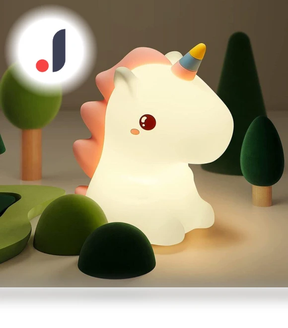 Cute Silicone LED Unicorn Night Light for Kids — Kids' Lamps, Lntelligent Living Hall