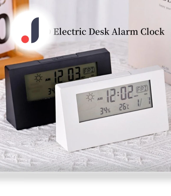 Electric LCD Desk Alarm Clock — Alarms & Clocks, Lntelligent Living Hall