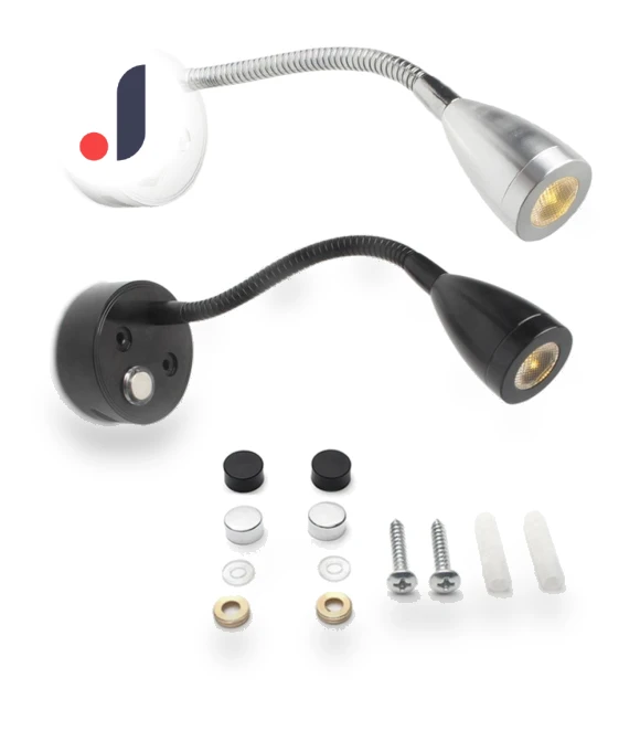 LED Wall Reading Lamp with Flexible Neck — Book Lights, Lntelligent Living Hall