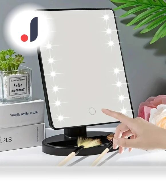 Makeup Mirror with LED Lighting — Compact & Travel, Light makeup